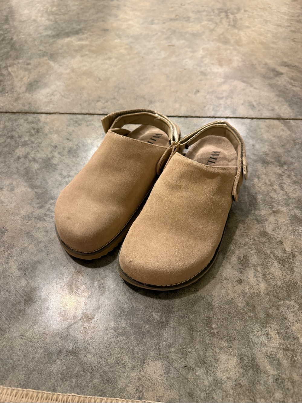 Wilt Suede Tan Clog Mule Slip ons